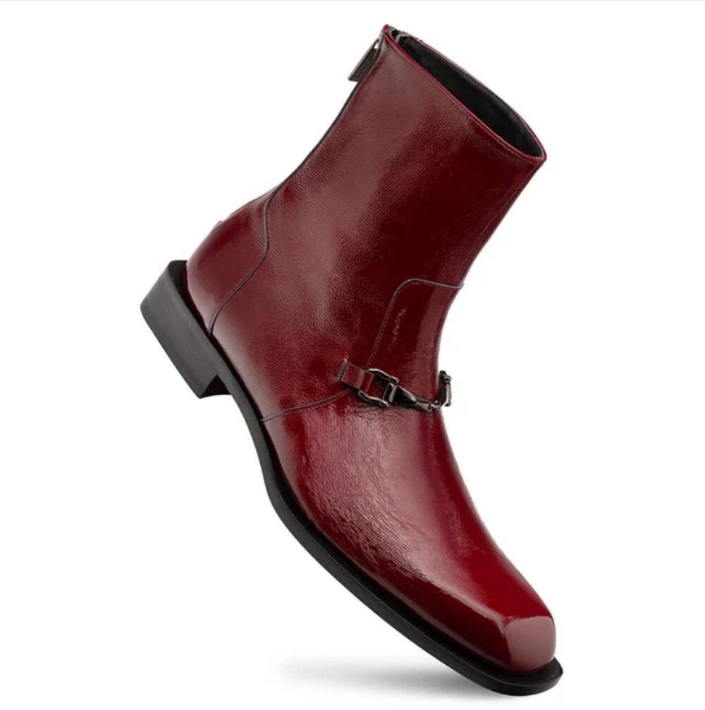 NEW MEZLAN buscemi hi-shine in burgundy